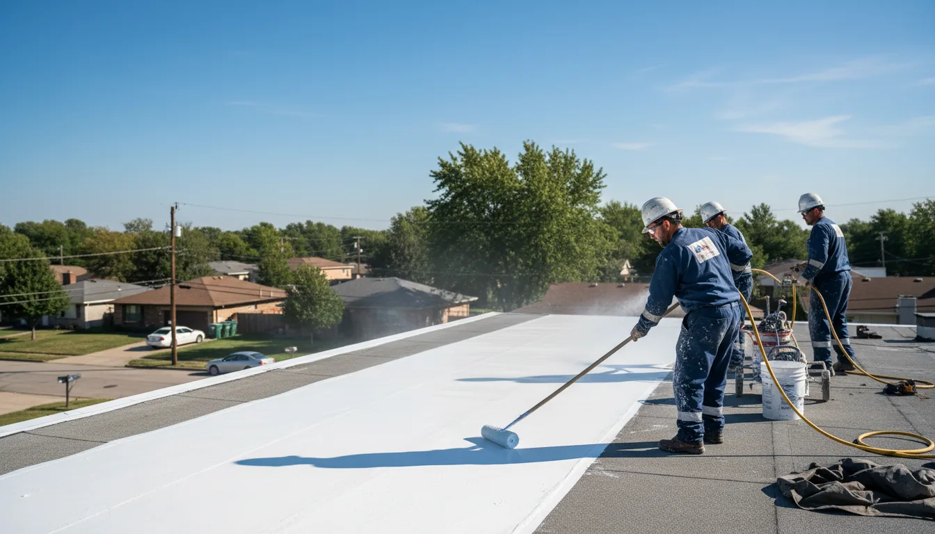 Commercial roof coating in Webster, NY near me